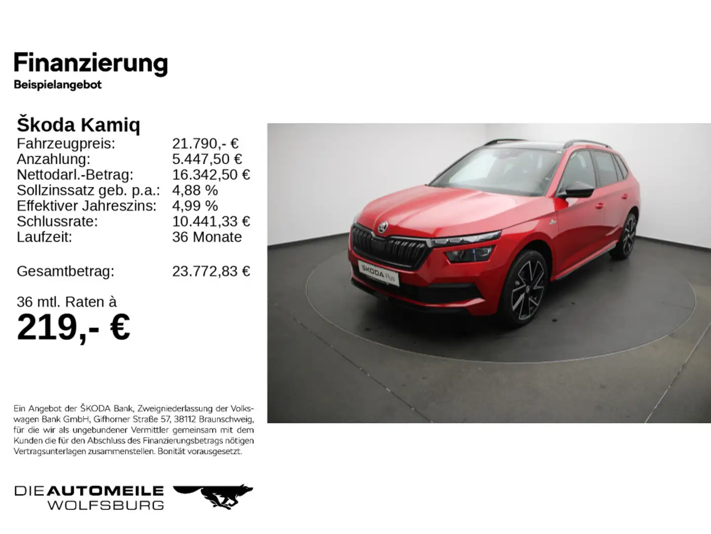 Skoda Kamiq 1.5 TSI DSG Monte Carlo Pano/AHK/Tempo Rot - 2