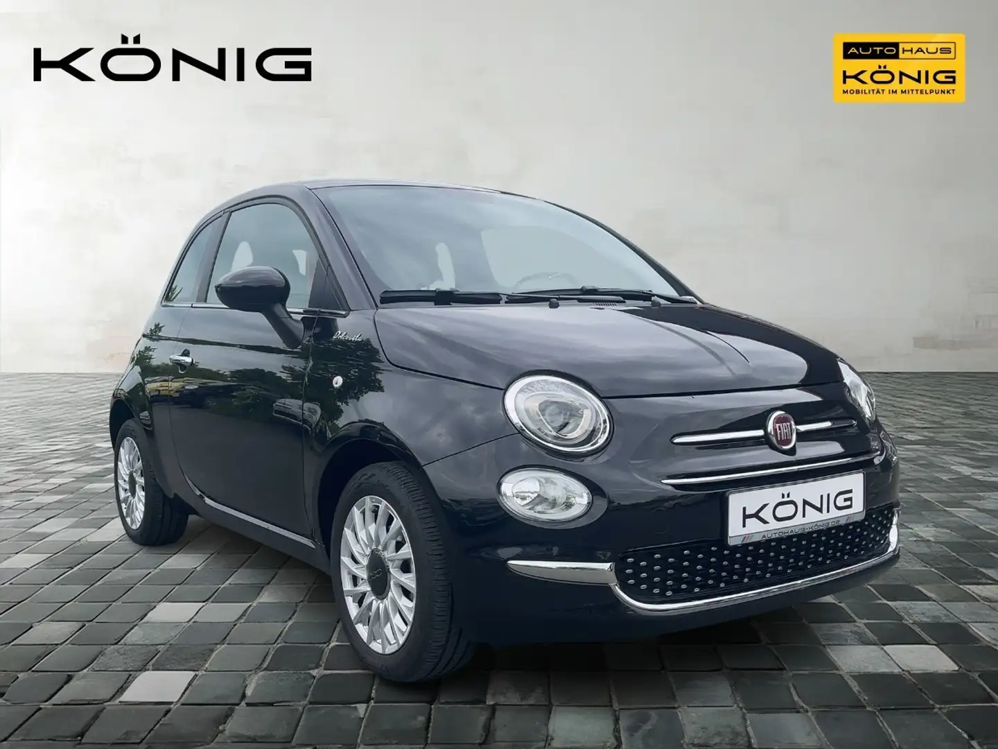 Fiat 500 DolceVita 51kW  Glasdach*Klima*DAB Zwart - 2