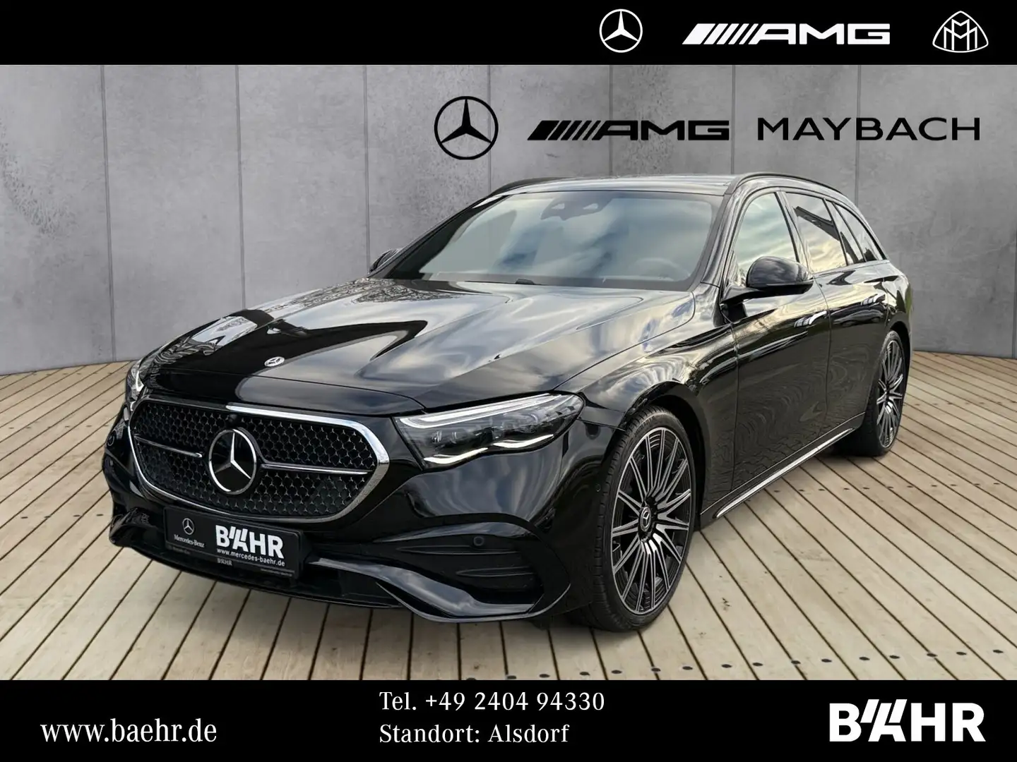 Mercedes-Benz E 220 E 220 d T AMG+Night/Pano/AHK/Digital-Light/360° Schwarz - 1