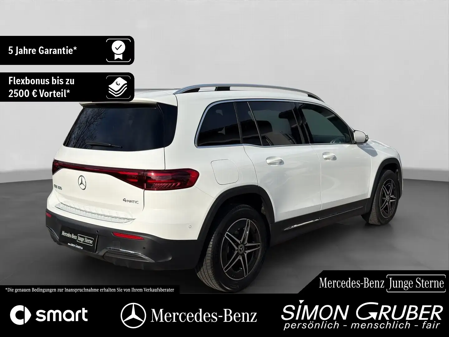 Mercedes-Benz EQB 300 4M AMG Pano HUD Leder Distronic 7Sitze Weiß - 2