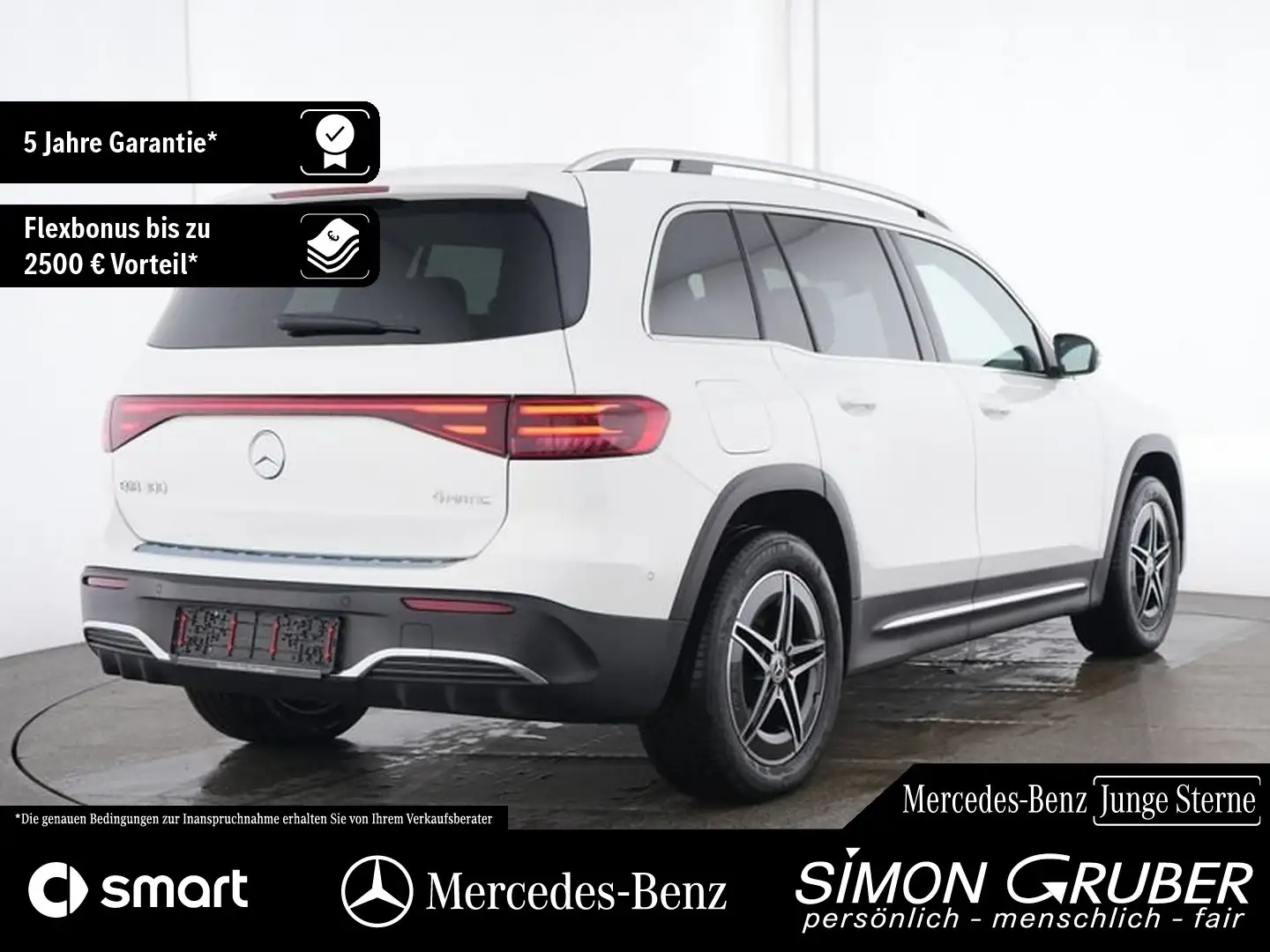 Mercedes-Benz EQB 300 4M AMG Pano HUD Leder Distronic 7Sitze Weiß - 2