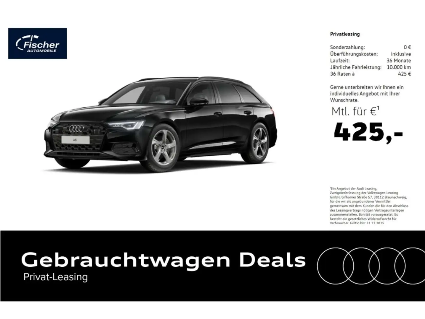Audi A6 Avant 45 TDI quattro Advanced AHK/Leder/19'' Schwarz - 1