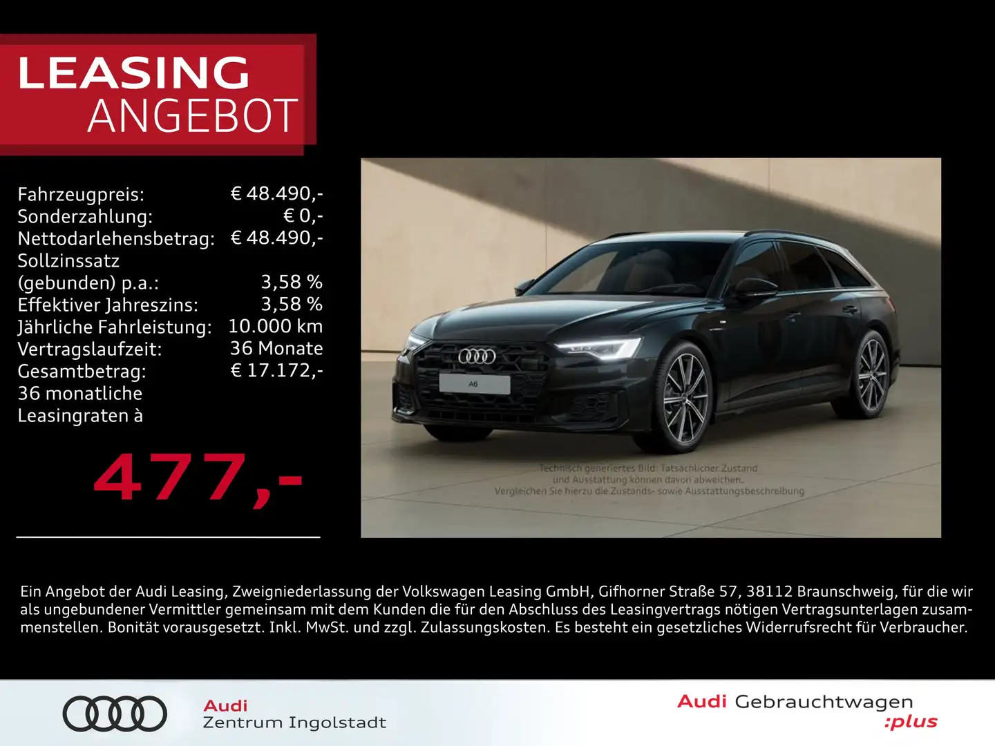 Audi A6 Avant 45 TFSI S line MATRIX AHK 20" HuD Schwarz - 1