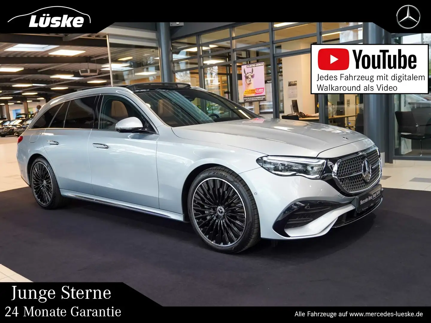 Mercedes-Benz E 450 E 450 d T 4M AMG Line tonkabraun Pano Superscree Argintiu - 1