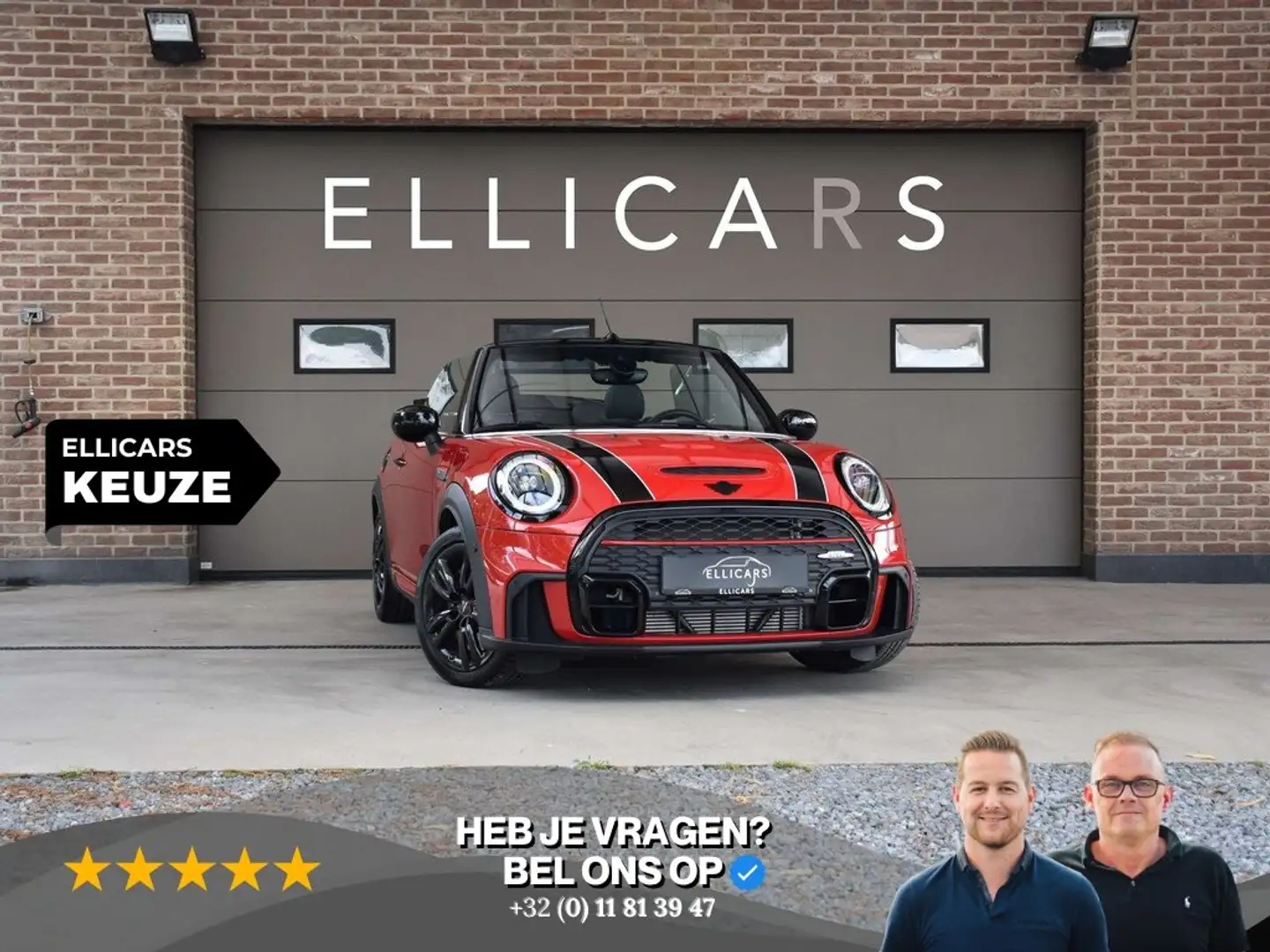 MINI John Cooper Works Cabrio 2.0 JCW / CARPLAY / HEAD UP / HK / LED / CAM / DAB Rouge - 1
