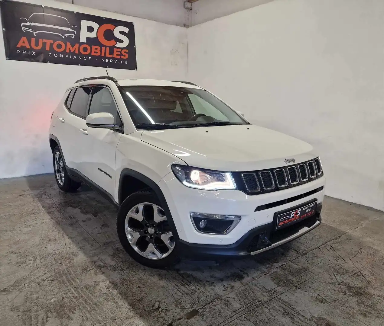 Jeep Compass 1.4 Turbo 4x2 Limited*CAMERA*GPS*CUIR ELEC.*.... Wit - 2