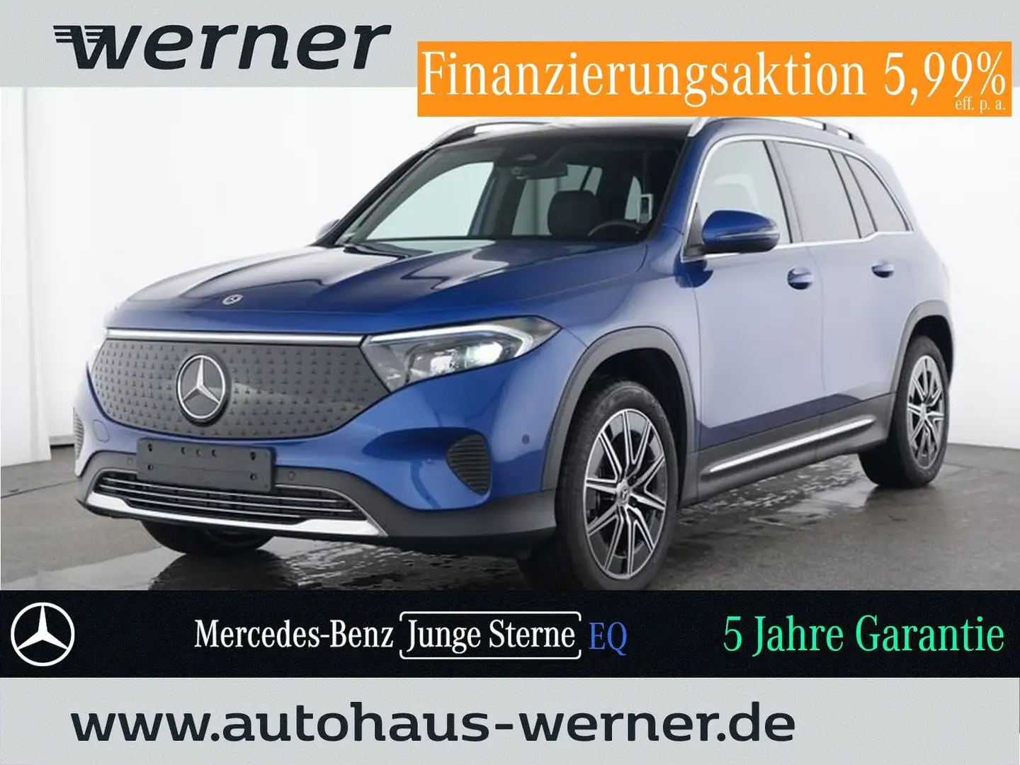 Mercedes-Benz EQB 350 4M PROG-ADV 19"AMG AHK PANO FAP MEMO VZA Bleu - 1