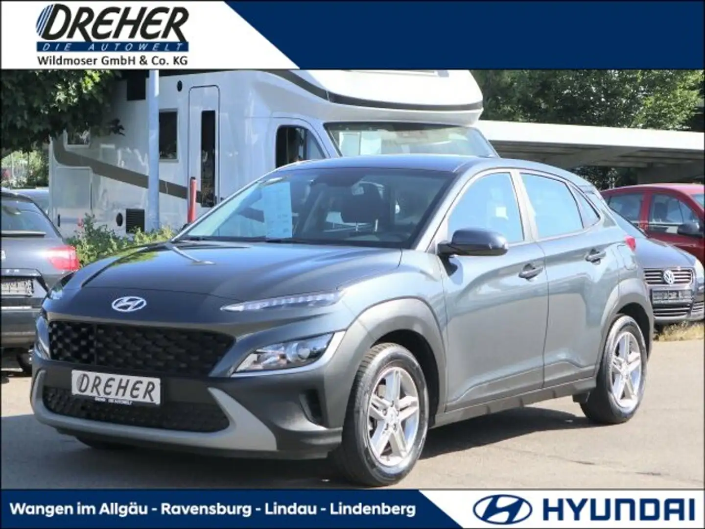 Hyundai KONA Kona 1.0 T-GDI Select 2WD Klima/Bluetoth/DAB BC Grau - 1