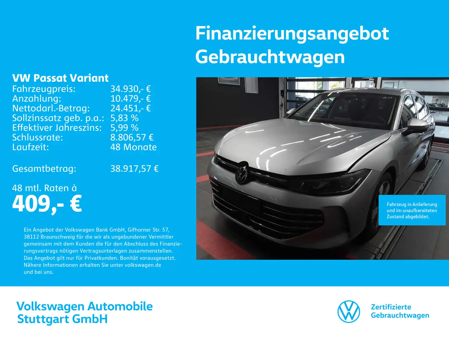 Volkswagen Passat Variant Elegance 2.0 TDI DSG Navi AHK K Silber - 1