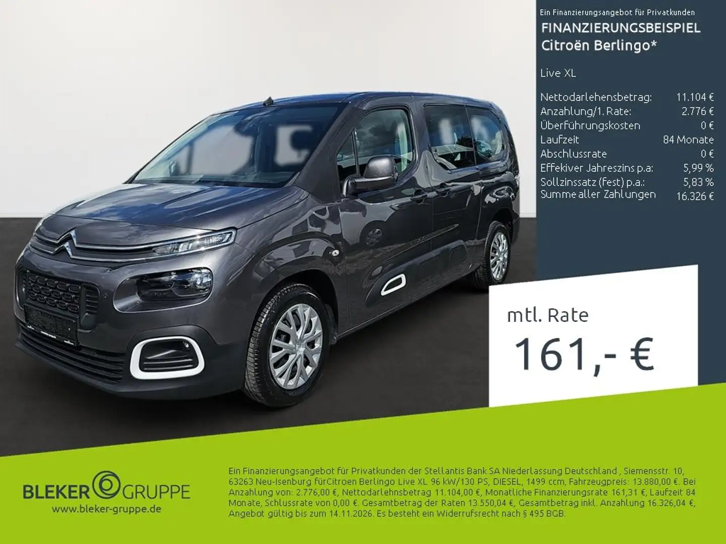Citroen Berlingo Live XL Gris - 1