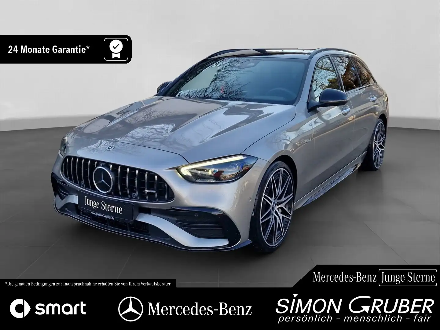 Mercedes-Benz C 43 AMG C 43 T 4M AMG Pano Nappa DigiL Carbon DriverS Silber - 1