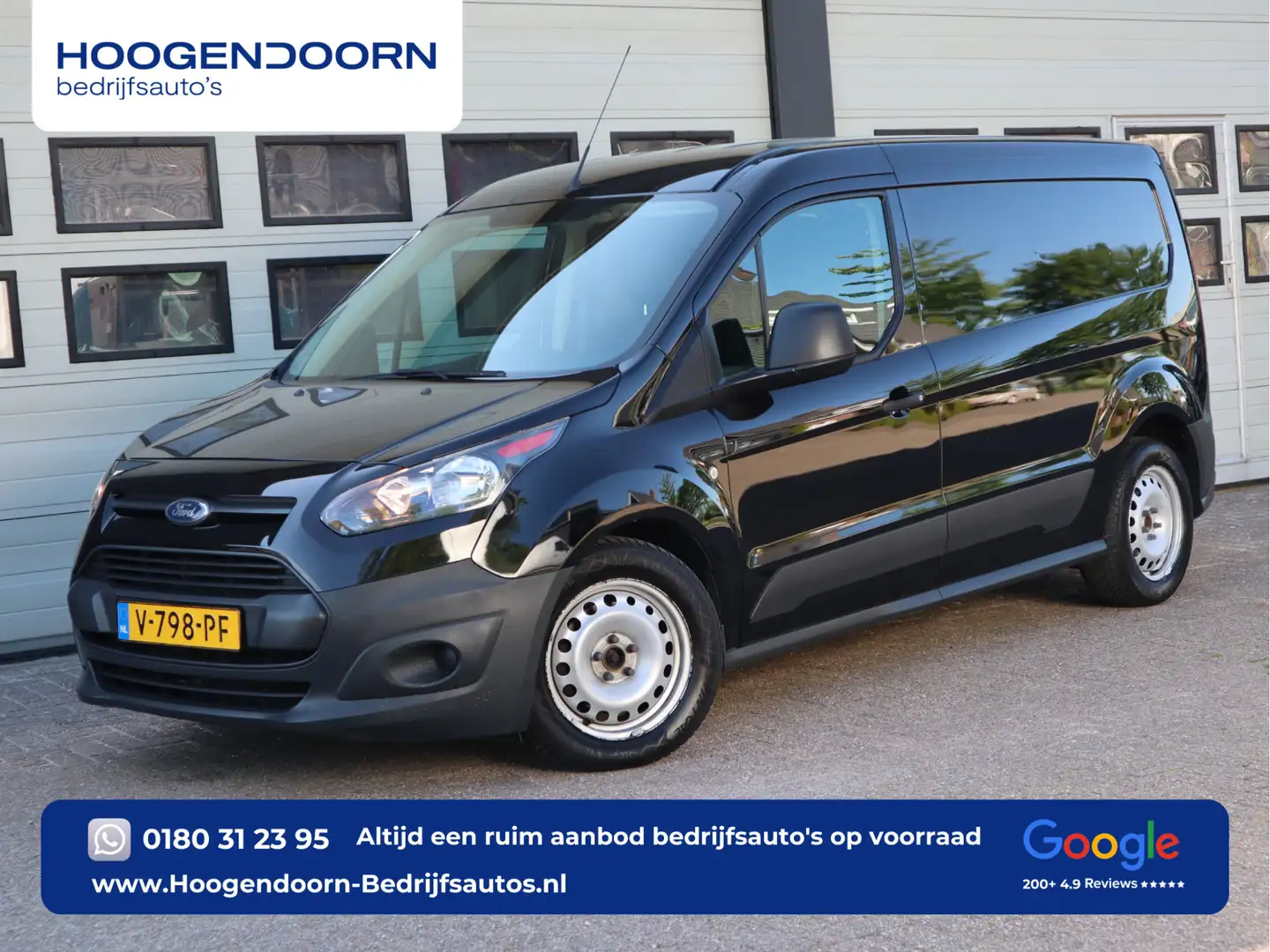 Ford Transit Connect 1.5 TDCI 101pk Euro 6 - L2 Lang - Trekhaak - Airco Zwart - 1