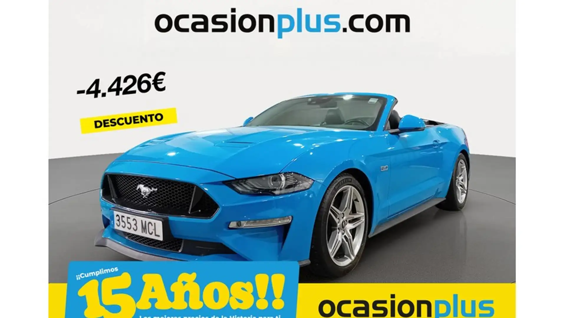 Ford Mustang Convertible 5.0 Ti-VCT GT Aut. Bleu - 1