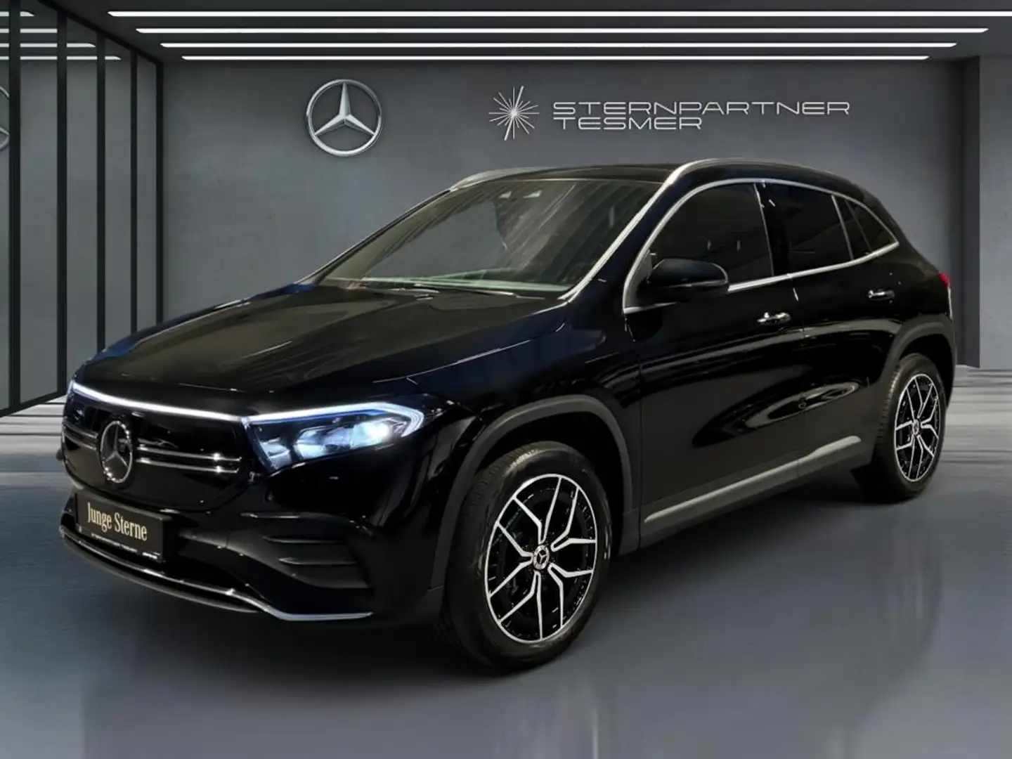 Mercedes-Benz EQA 350 4M AMG+VOLLLEDER+PANO+AHK+BURMESTER+KEYL Noir - 1