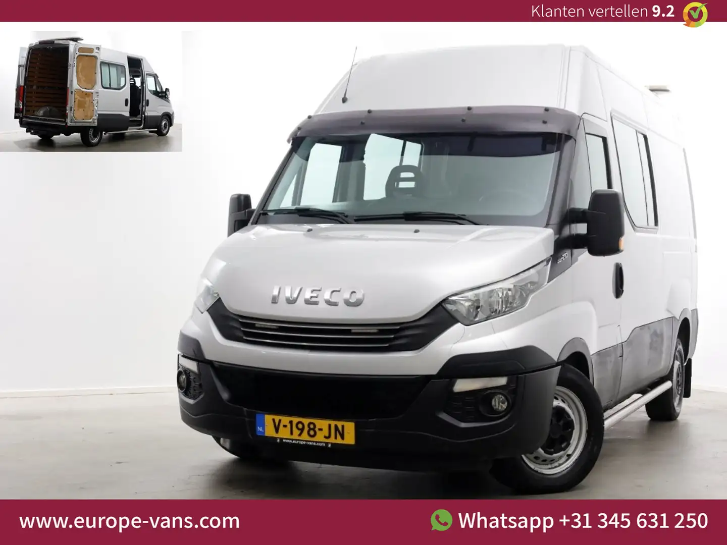 Iveco Daily 35S21 3.0 210pk Euro6 HiMatic Automaat L2H2 D.C. T Grigio - 1