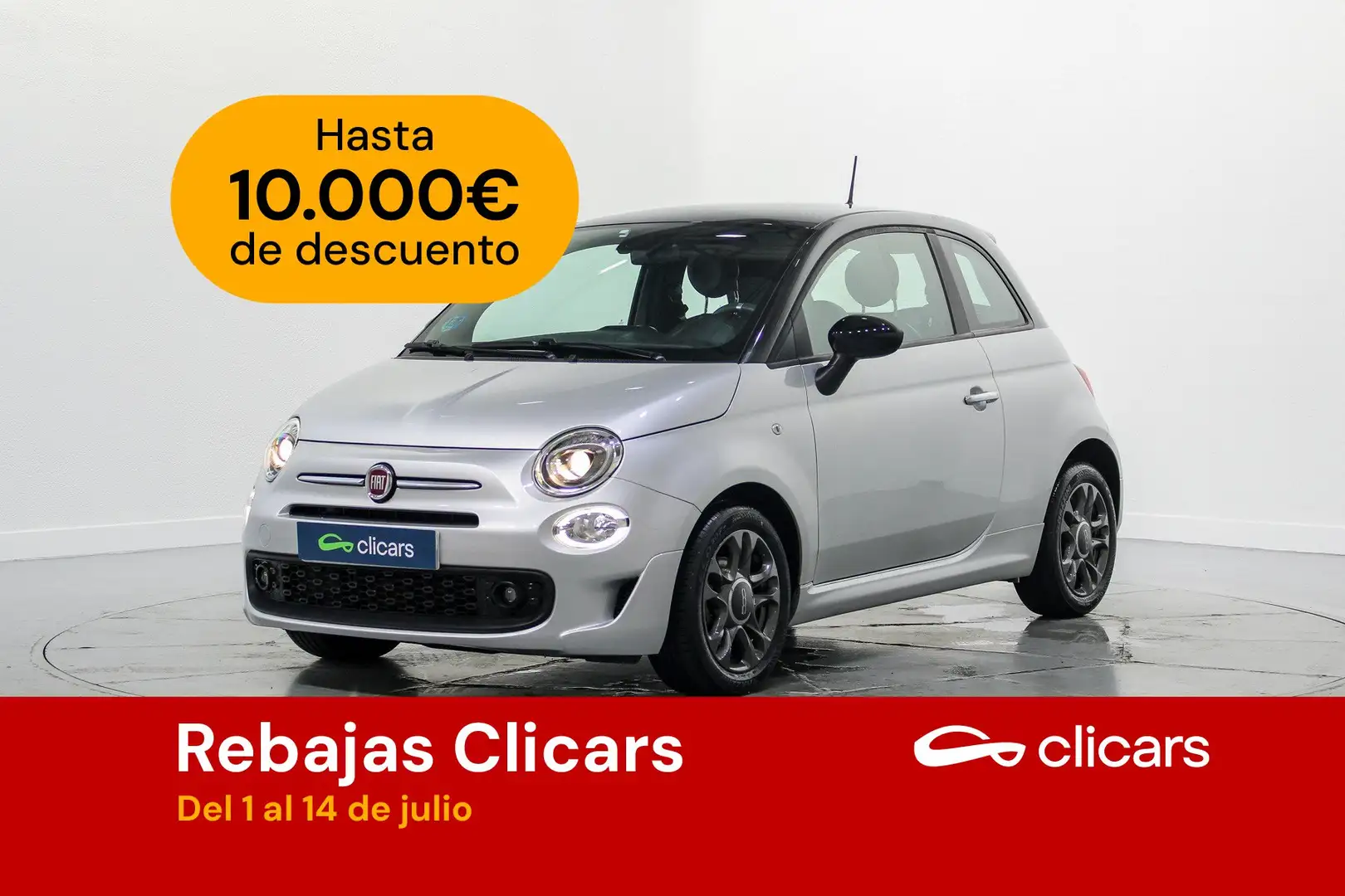 Fiat 500 1.0 Hybrid Connect 52kW Argento - 1
