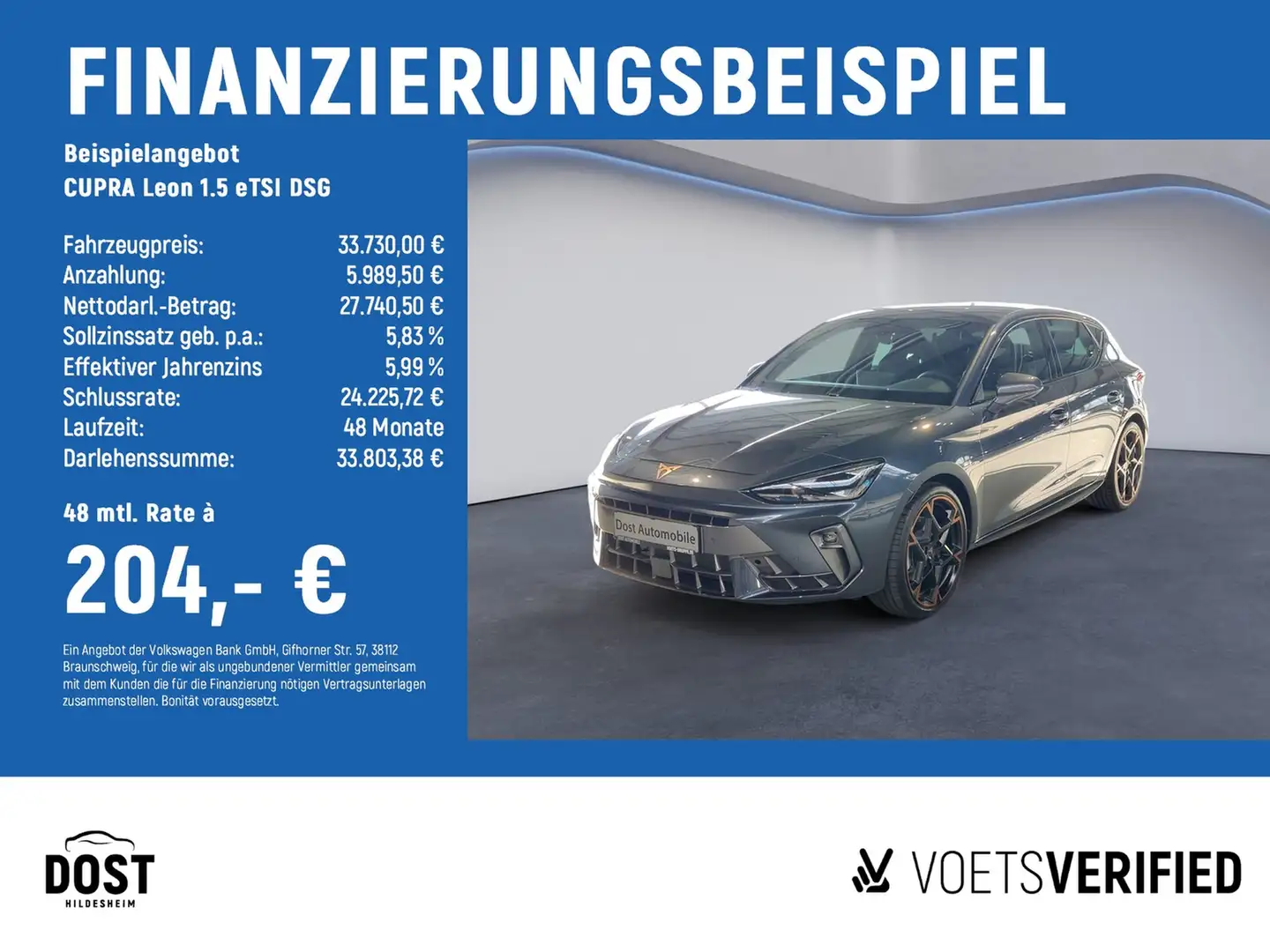 CUPRA Leon 1.5 eTSI DSG NAVI+KAMERA+MATRIX LED+PDC+SHZ Grau - 2