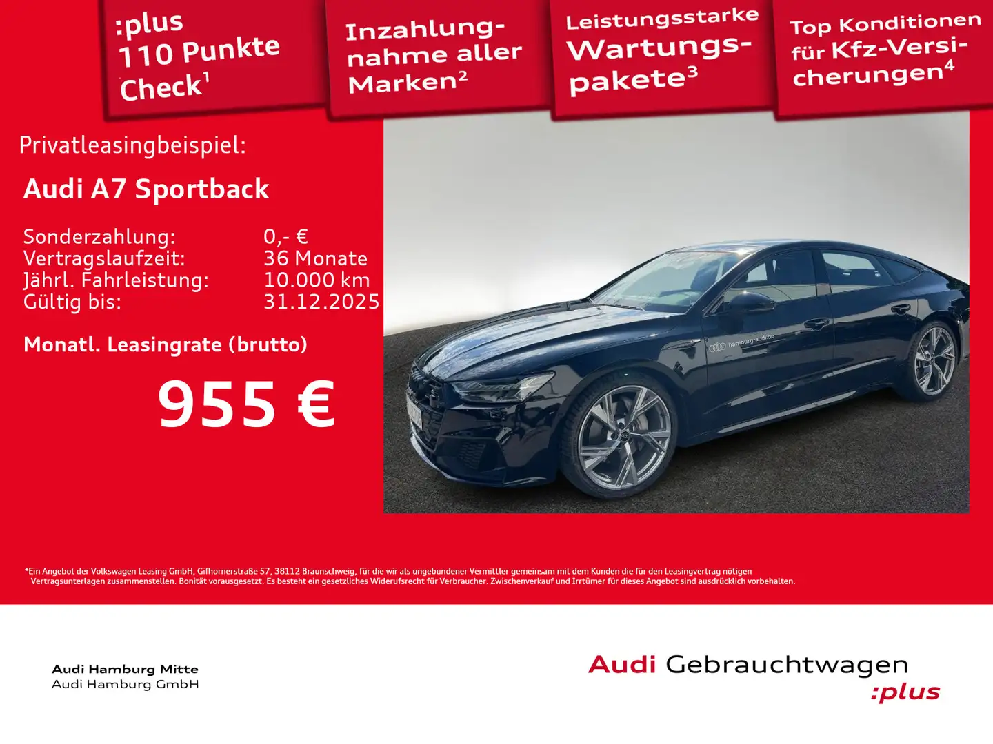 Audi A7 50 TDI quattro tiptr. S line Pano M Noir - 1