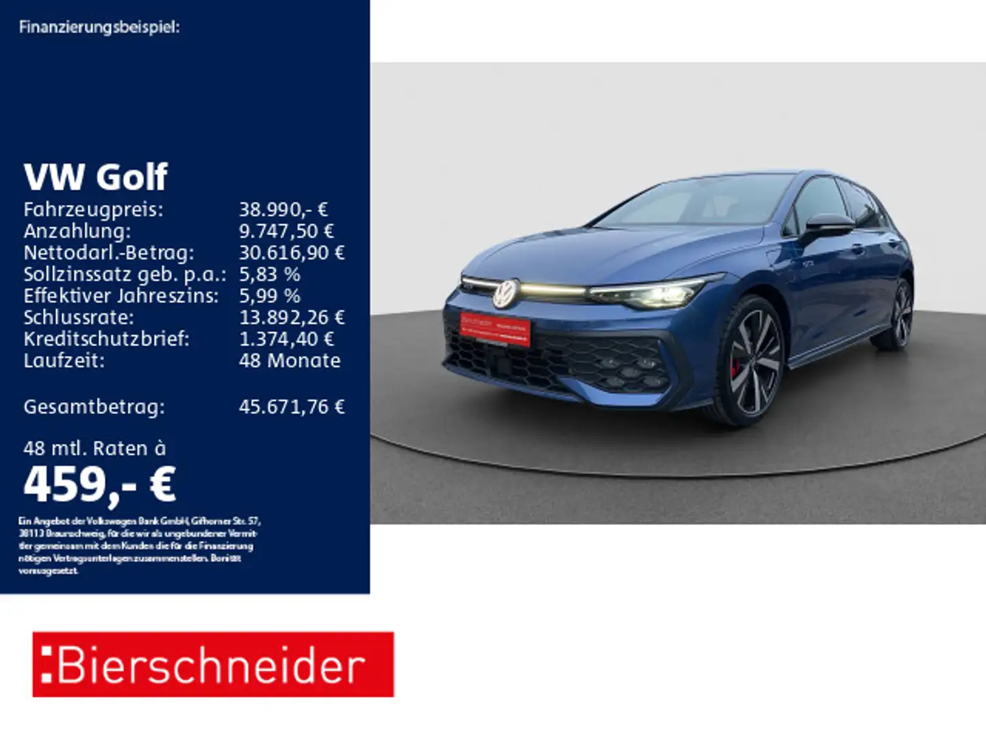 Volkswagen Golf GTE 8 1.5 TSI DSG eHybrid GTE Black 18 DCC AHK Bleu - 1