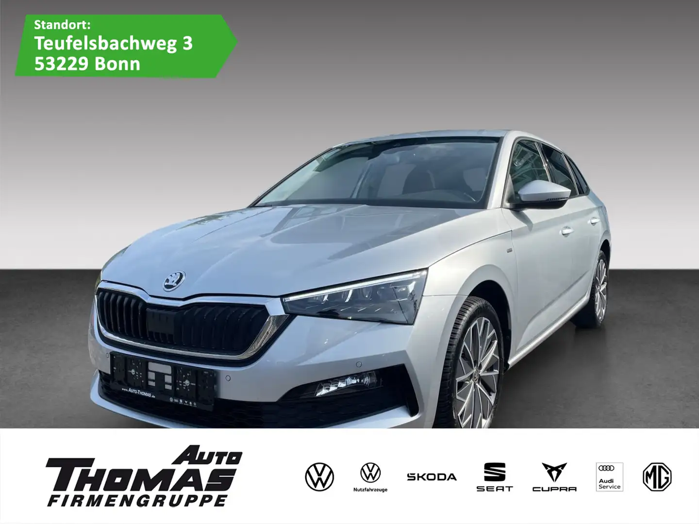 Skoda Scala Clever 1.0 TSI LED AHK KLIMA SHZ Silber - 1
