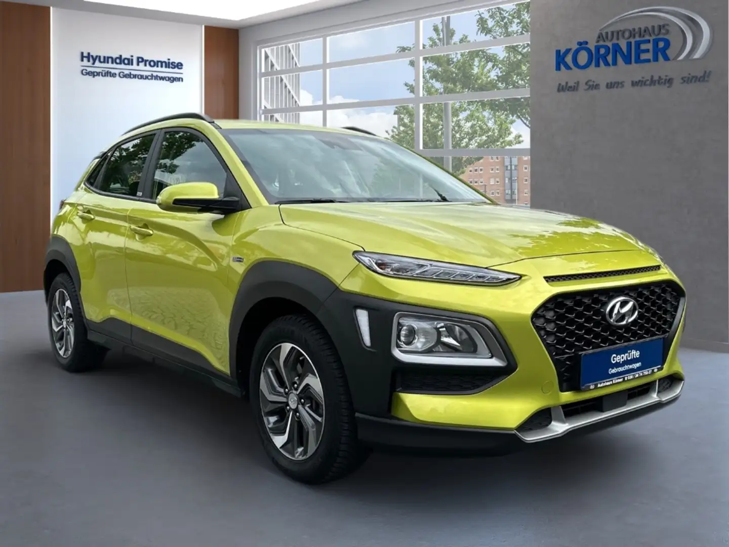 Hyundai KONA Hybrid 1,6 Trend Automatik *AHK*NAVI*KRELL* Żółty - 1