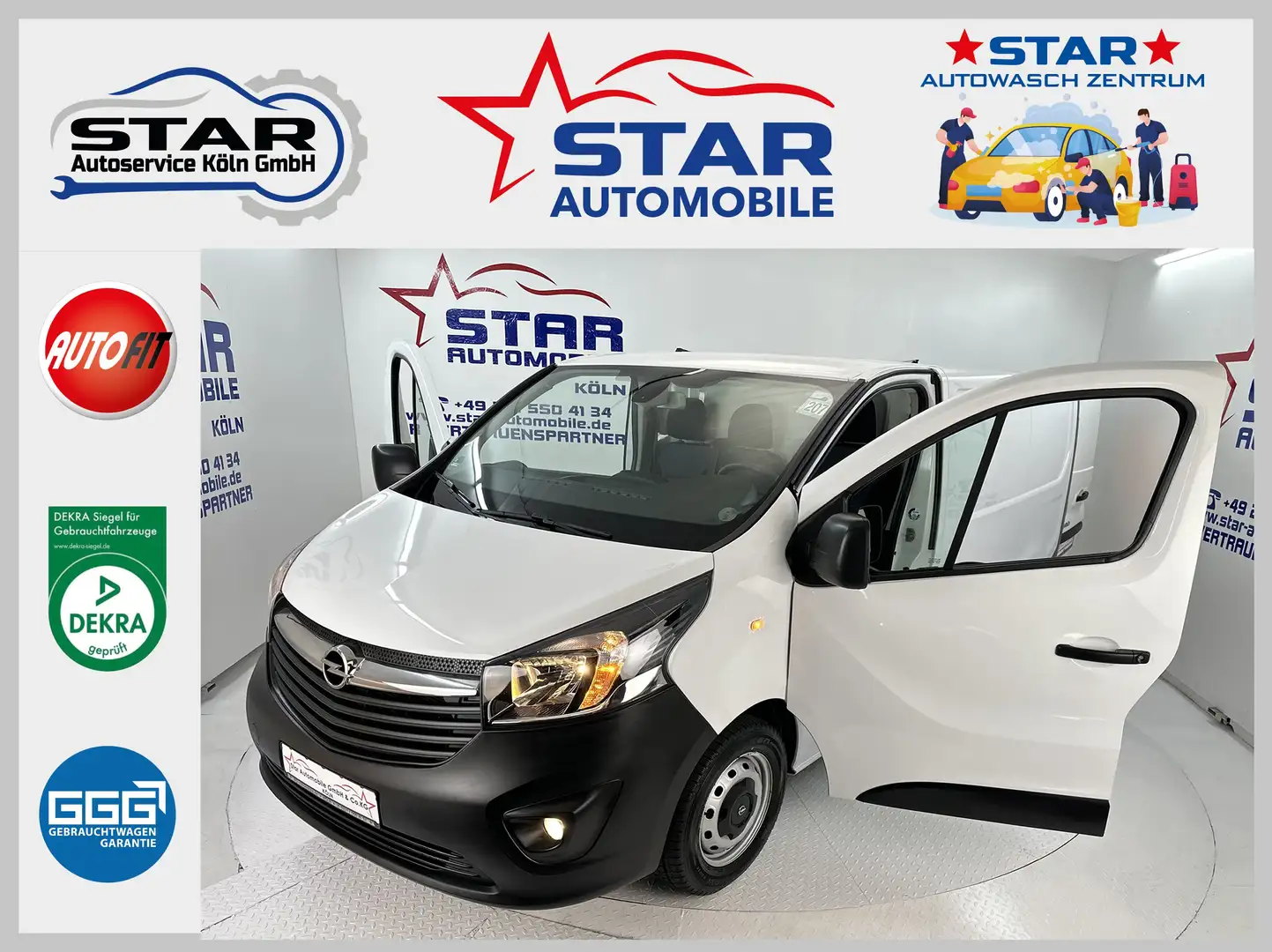 Opel Vivaro Vivaro B 1.6d 70KW L1H1 2,7t*KLIMA*PDC*RFK*EU6d Weiß - 1