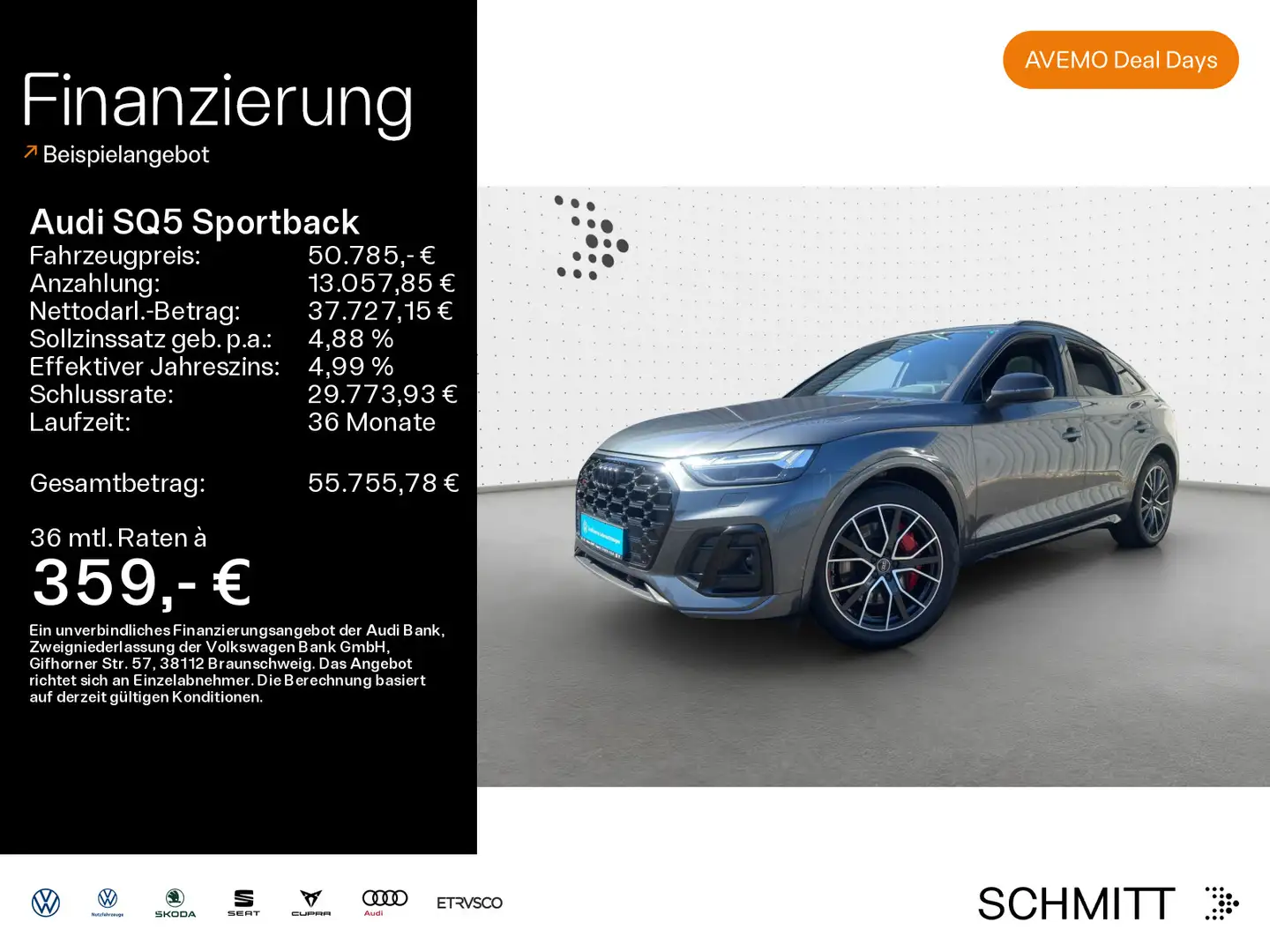Audi SQ5 TDI MarixLED+Pano+Navi+el Sitze Grau - 1