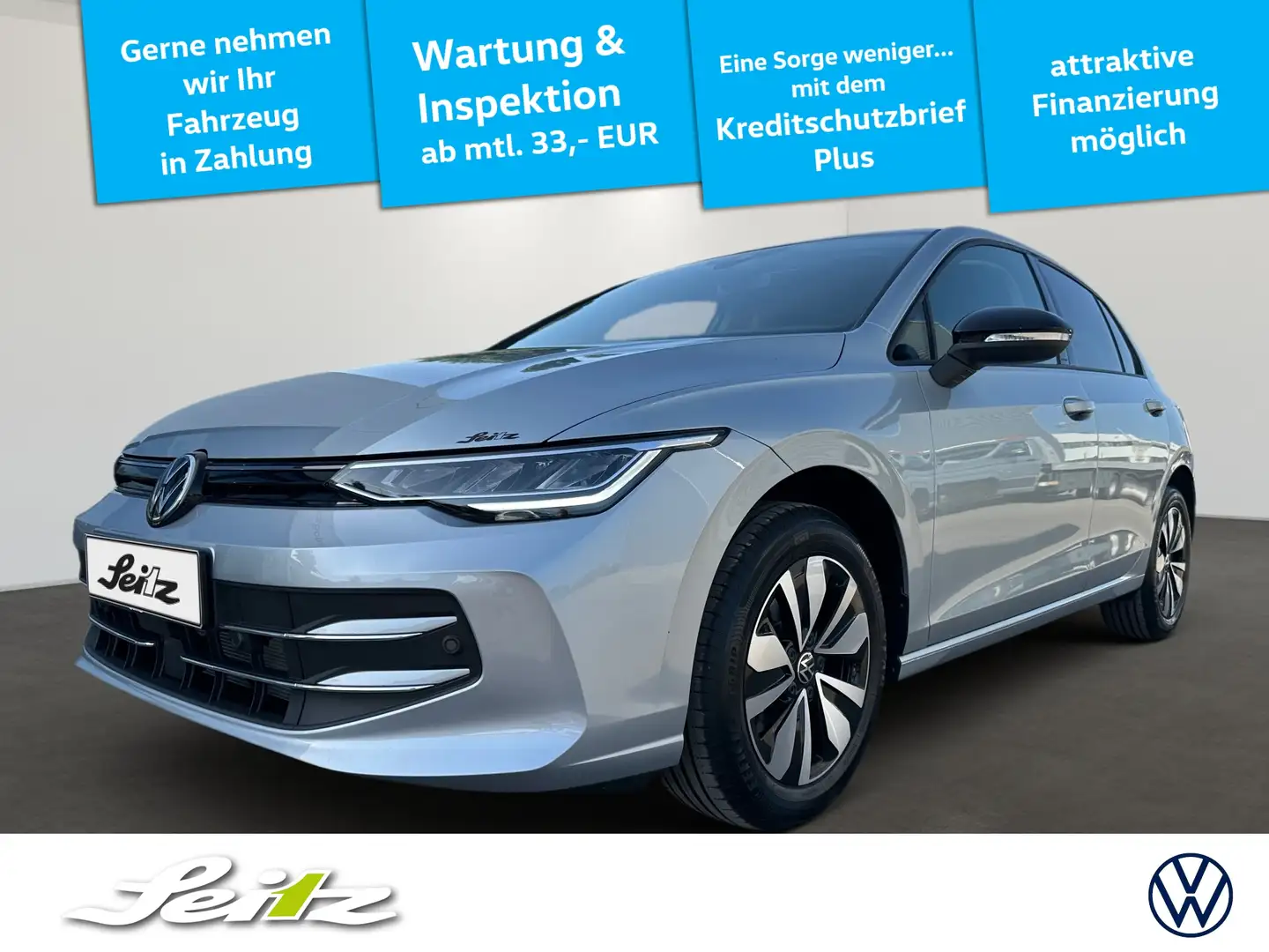 Volkswagen Golf VIII 1.5 TSI Life *AHK*NAVI*KAMERA*SITZH* Silber - 1