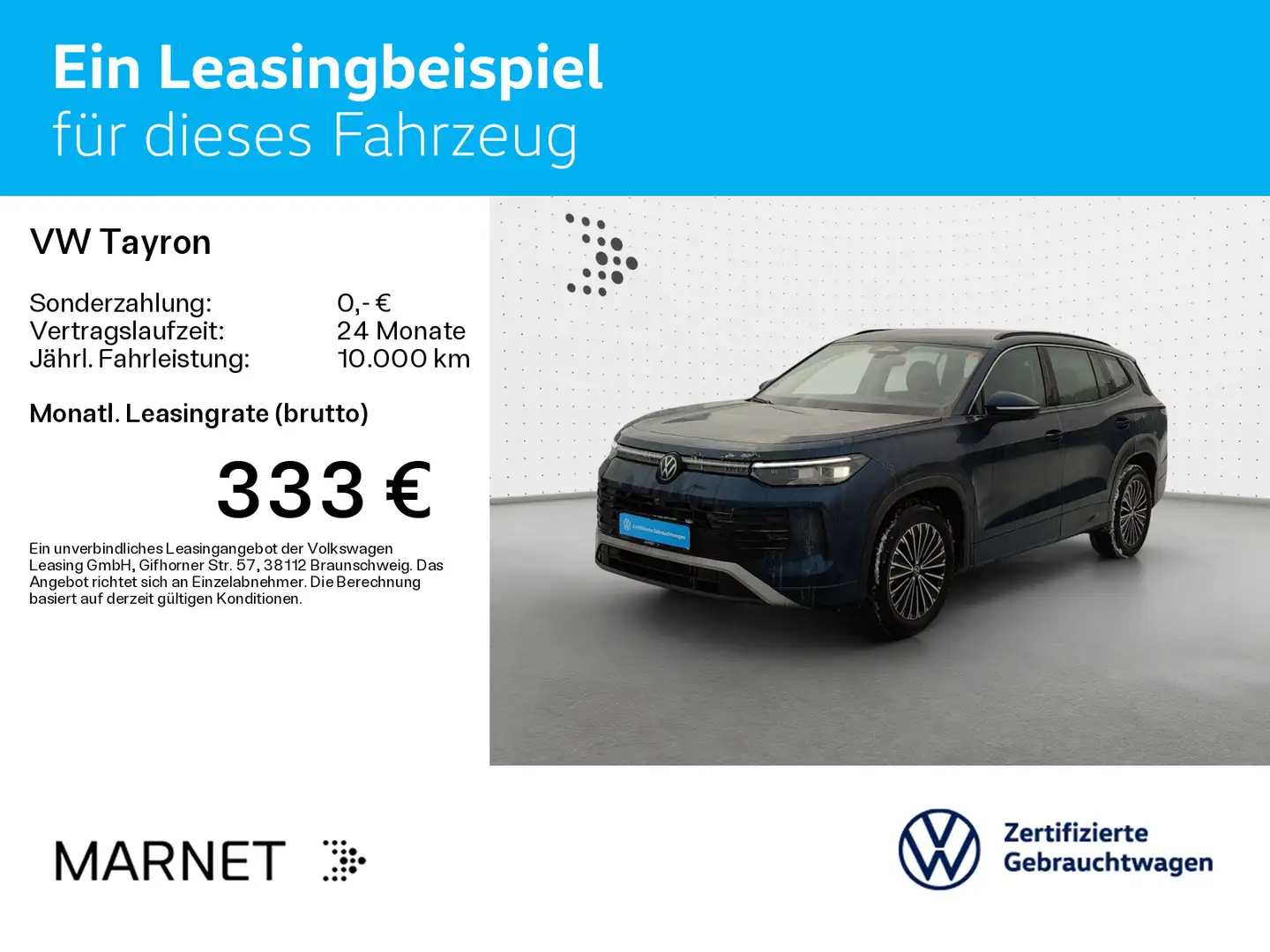 Volkswagen Tayron 1.5 eTSI DSG Life*Navi*AHK*7-Sitzer*IQ-Li Bleu - 2