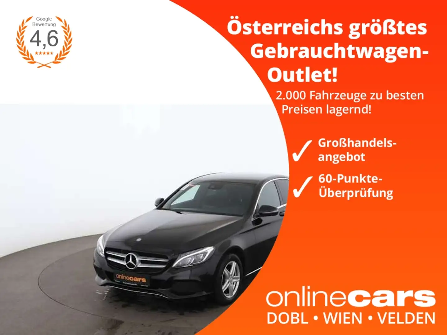 Mercedes-Benz C 180 d Avantgarde Aut LED NAVI LEDER SITZHZG PDC Schwarz - 1