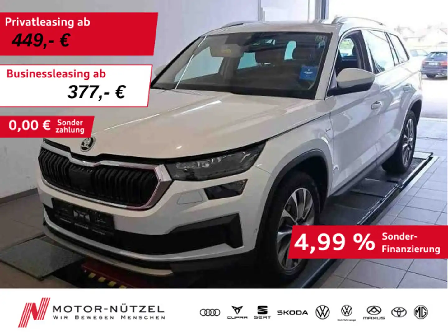 Skoda Kodiaq 1.5 TSI DSG CLEVER MATRIX+NAV+ACC+SHZ+RFK Weiß - 1