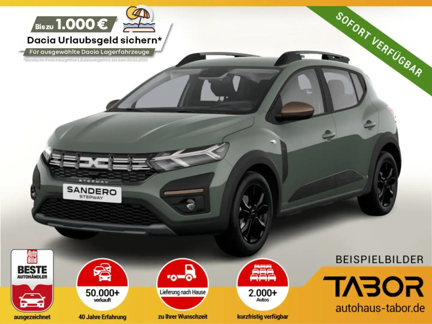 Dacia Sandero Extreme TCe 90 CVT Kam SHZ PDC Grün - 1