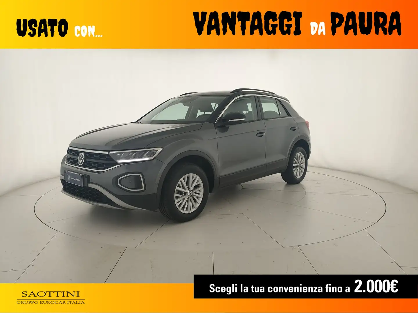 Volkswagen T-Roc 2.0 TDI Life 150 CV DSG Grijs - 1