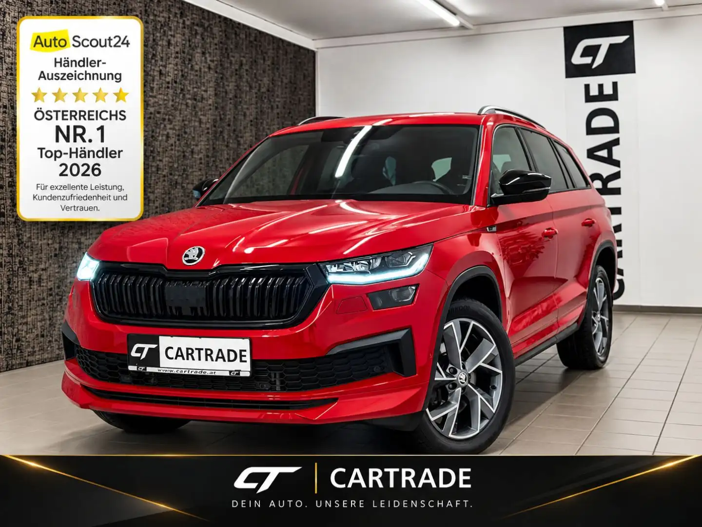 Skoda Kodiaq 2.0 TDI Sportline 4x4 / LED/ ACC/NAVI/VIRTUAL/RÜC Rot - 1