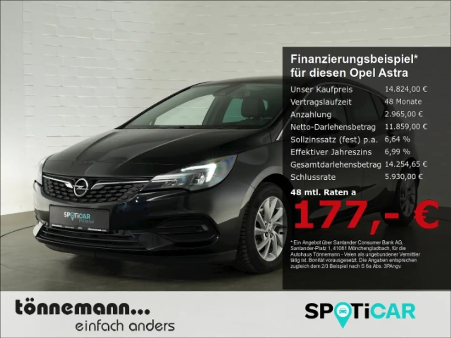 Opel Astra K LIM. ELEGANCE TURBO+NAVI 4.0+FRONTKAMERA+LED-SCH Noir - 1