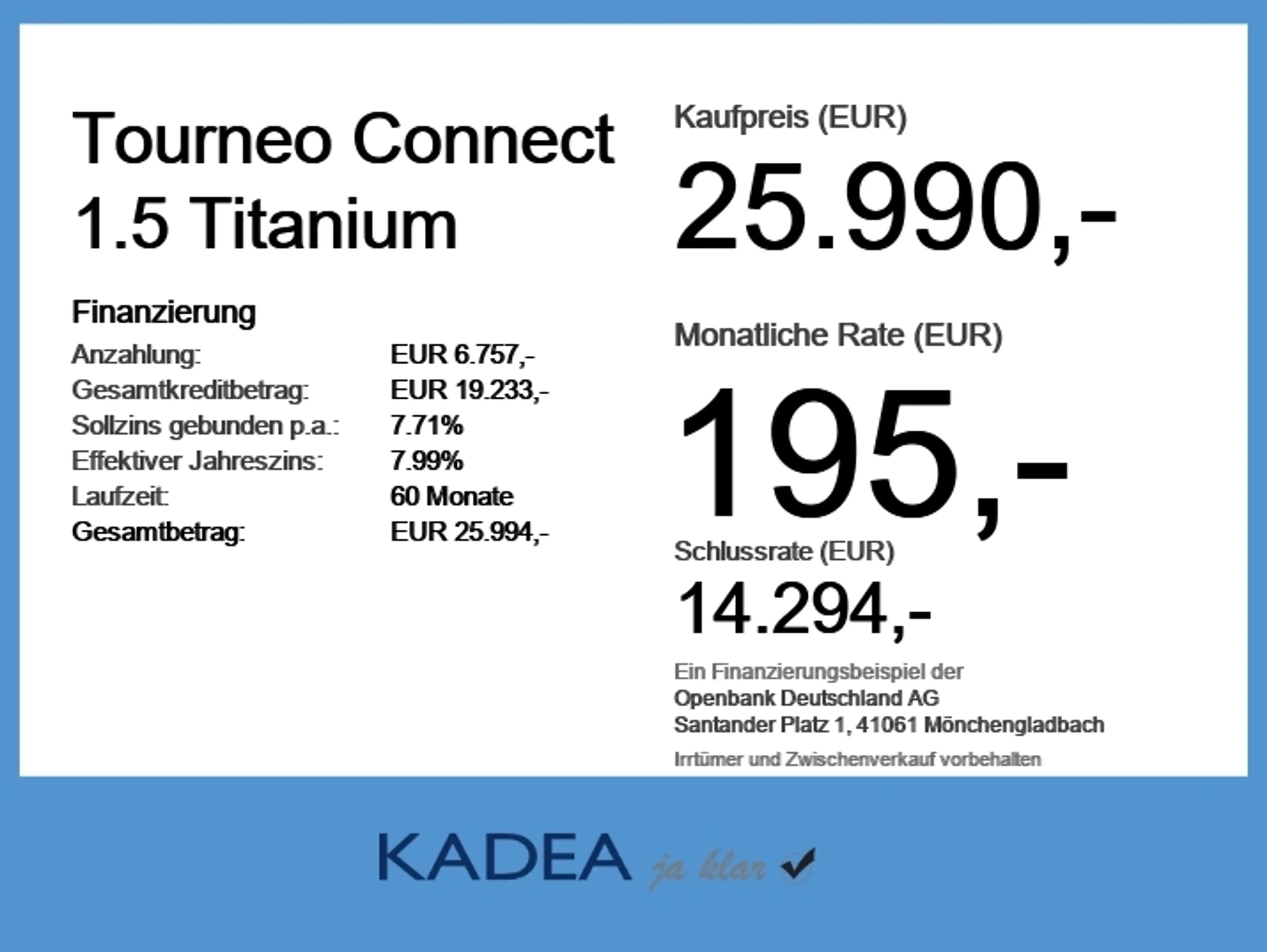Ford Tourneo Connect 1.5 Titanium Navi+Sitzhz+ACC — photo 6