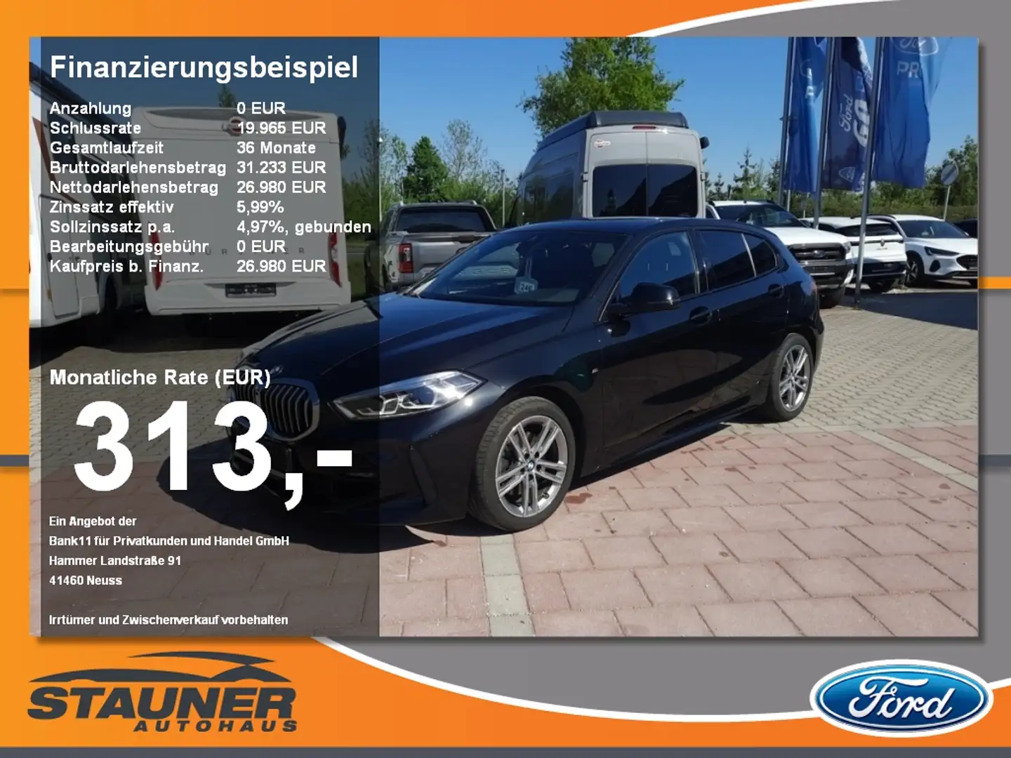 BMW 118 i M-Sport Navi ACC LED SHZ Lenkradheiz. Noir - 1
