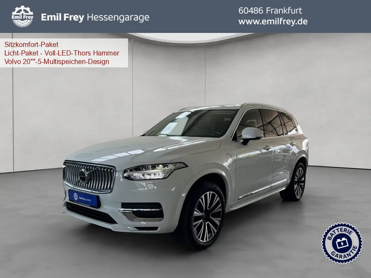 Volvo XC90 XC90 T8 AWD Recharge Inscription 7S Glasd HeadUpDi White - 1
