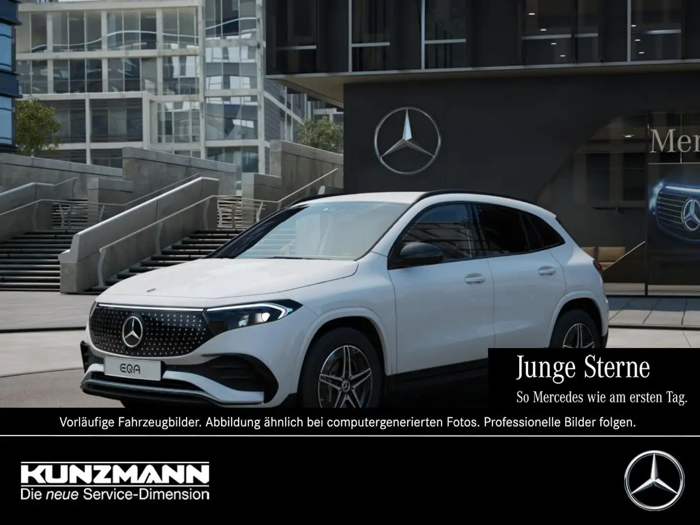 Mercedes-Benz EQA 350 4M AMG Night MBUX Navi AHK 360° EasyPack Weiß - 1