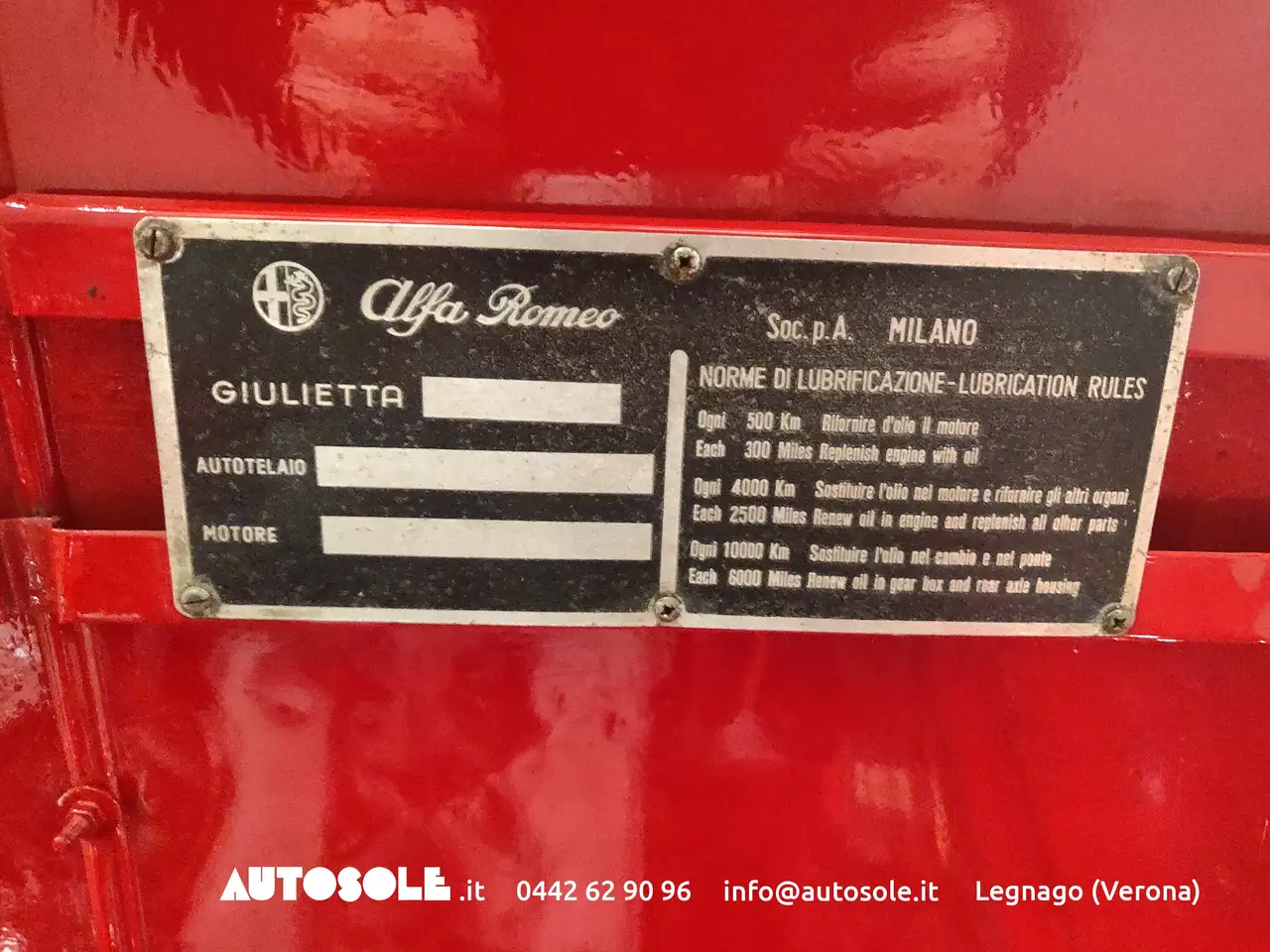 Alfa Romeo Giulietta Spider 1300 Type 101, foto 11