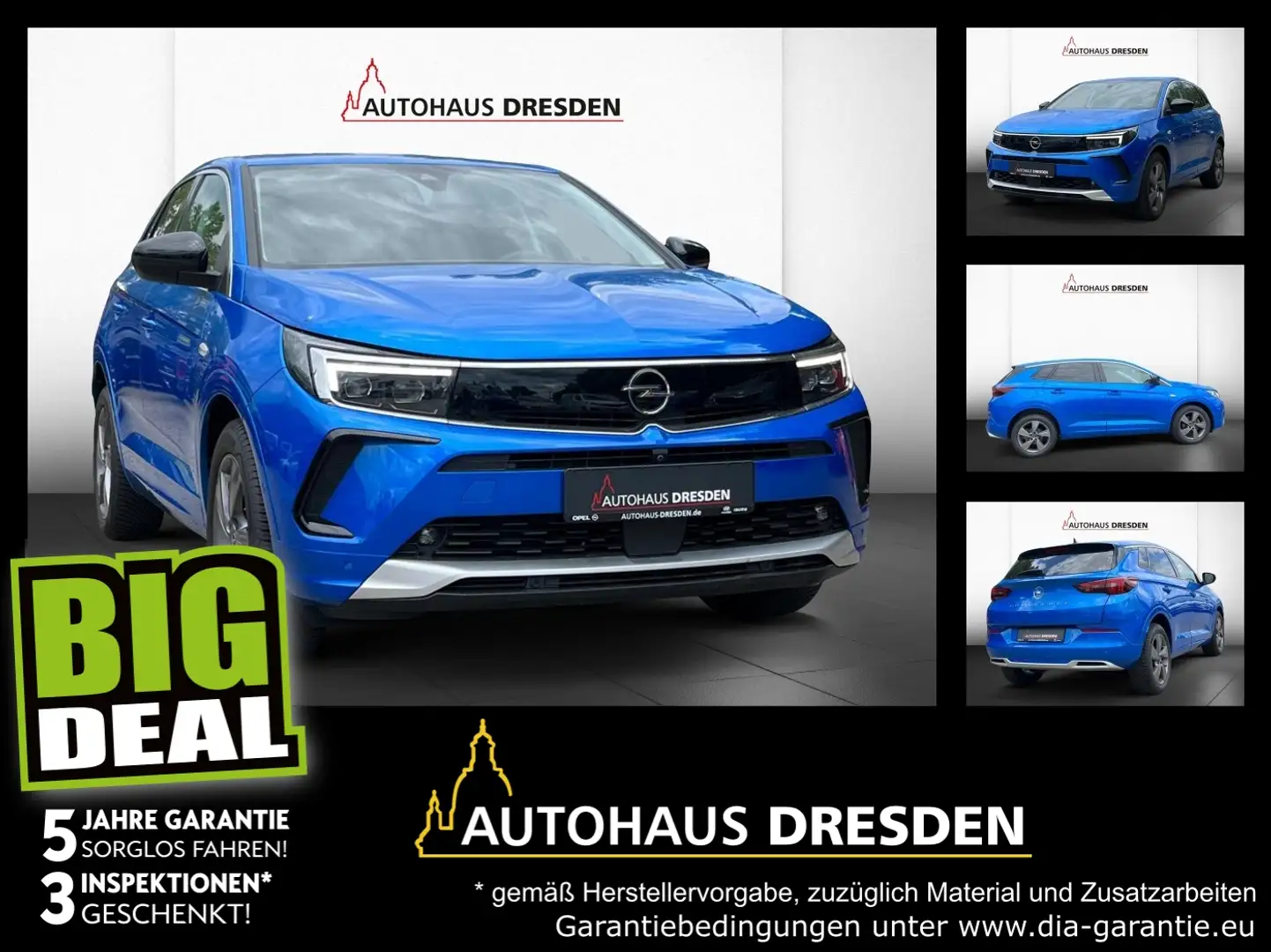 Opel Grandland 1.2 Turbo Elegance VOLL-LED / NAVI Blau - 1