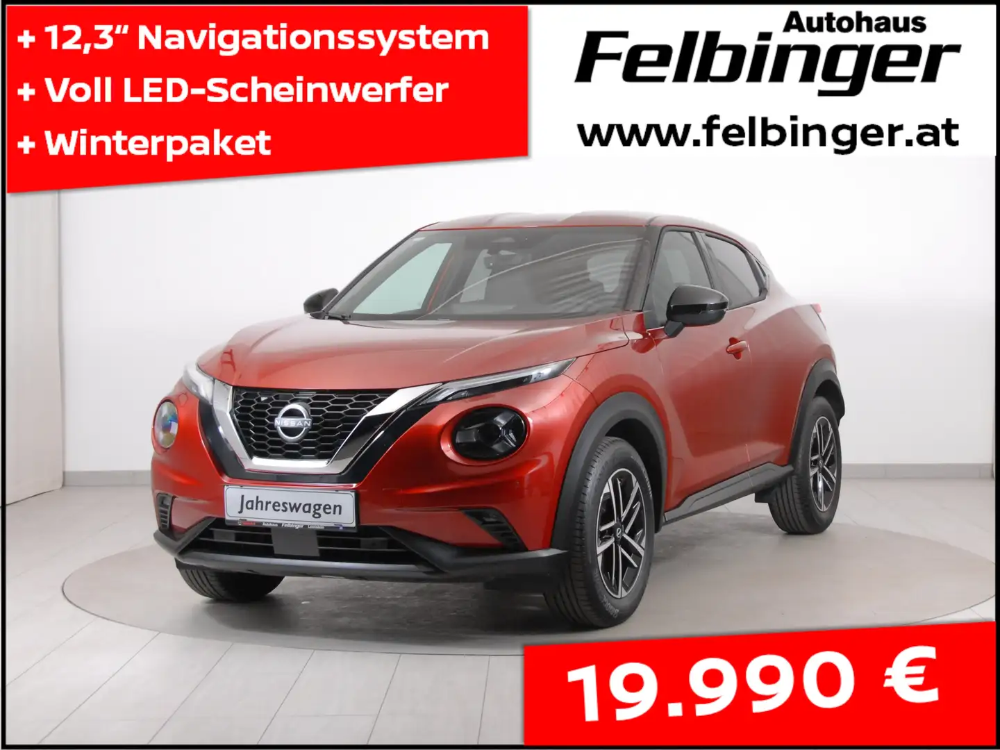 Nissan Juke N-Connecta 1.0 DIG-T *Navi, Sitzh., Scheibenheiz.* Rot - 1
