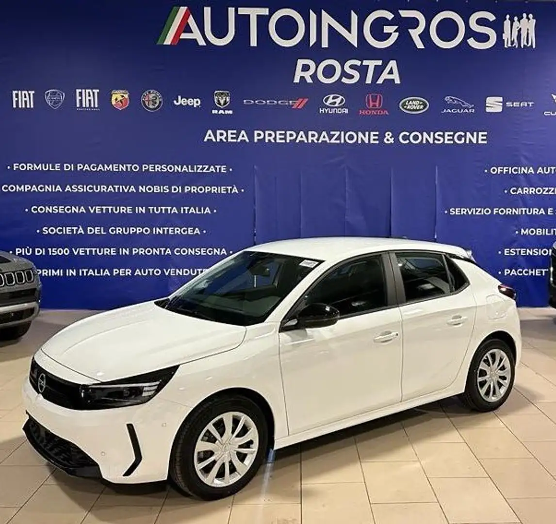 Opel Corsa 1.2 Edition s&s MT6 NUOVA DA IMMATRICOLARE Bianco - 1