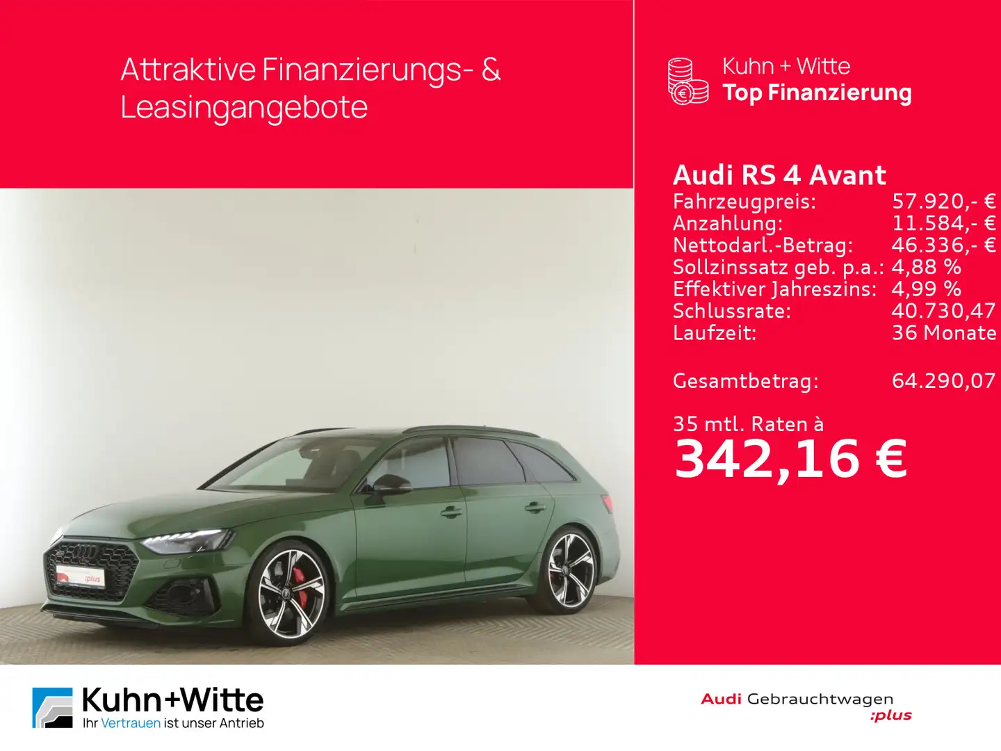Audi RS4 2.9 TFSI quattro *Pano*AHK*Matrix*B&O Vert - 1