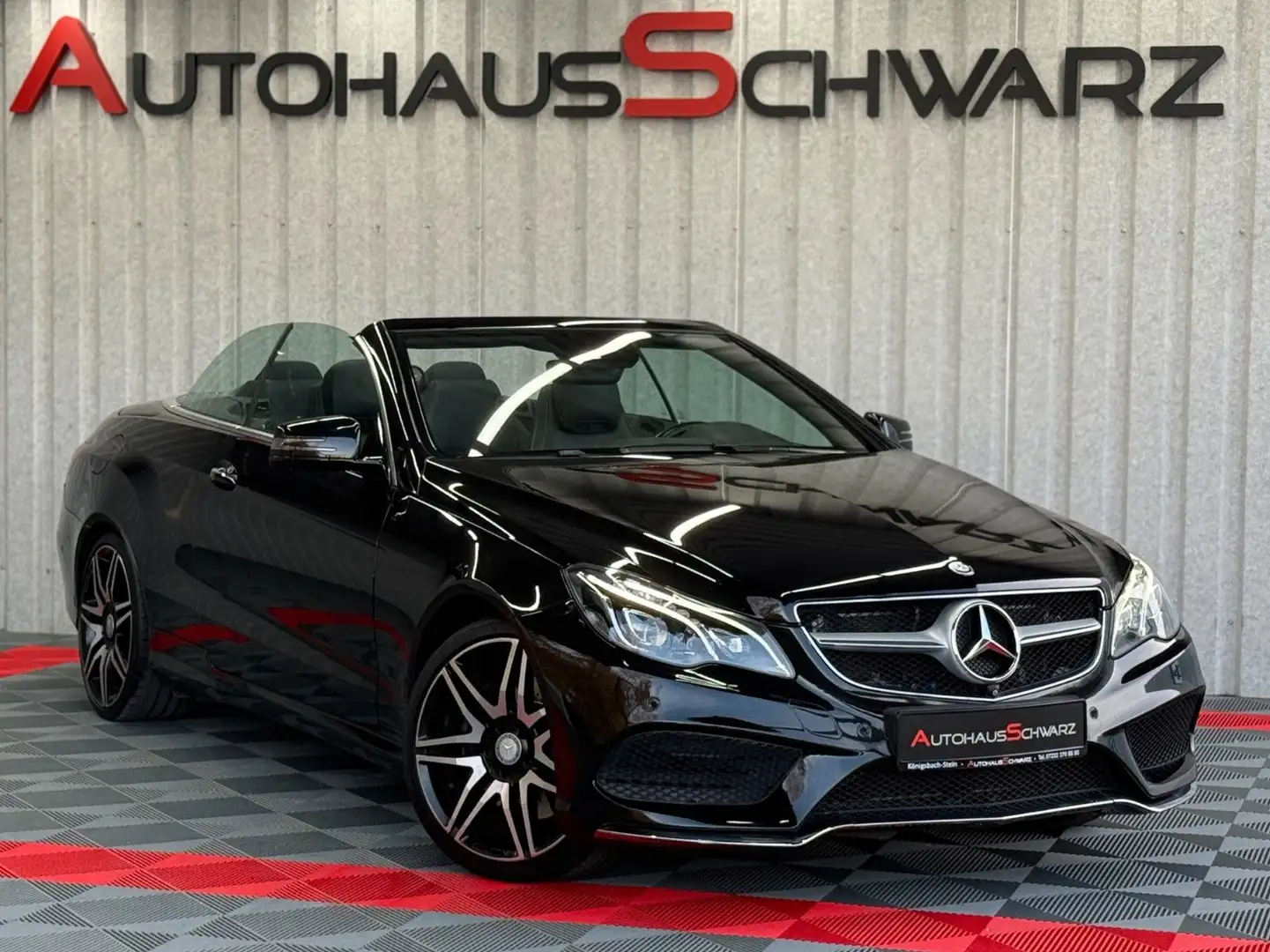 Mercedes-Benz E 400 E400 Cabrio AMG Line H&K 360 Led Leder FahrAss Noir - 1