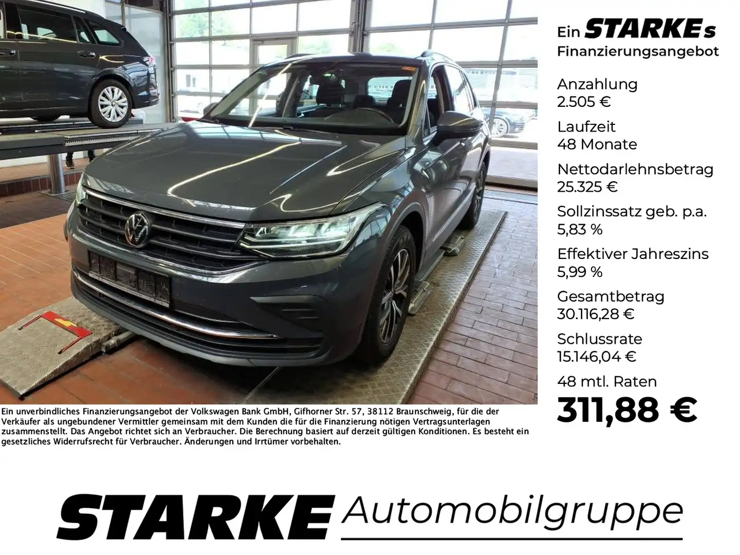 Volkswagen Tiguan 2.0 TDI DSG Life Grijs - 1