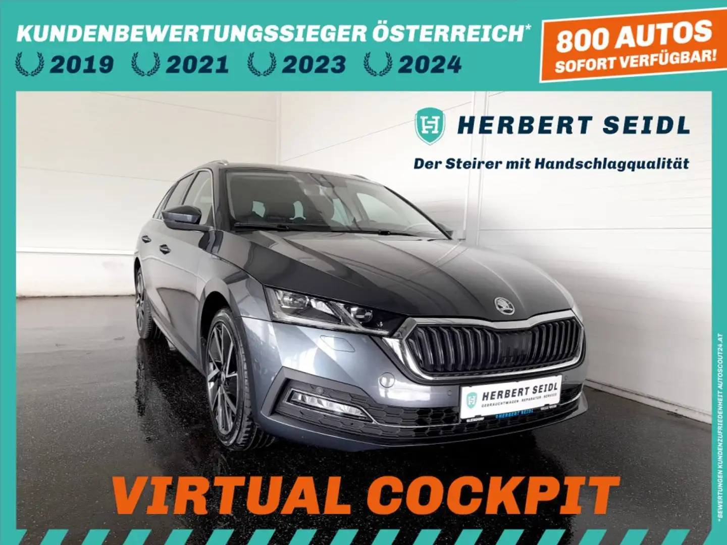 Skoda Octavia Combi STYLE PHEV DSG *LEDER MIT SITZBELÜFTUNG / STANDHZG / MATRIX-LED / 18 ZOLL / DCC / HEAD-UP / VIRTUELL / NAVI* Grau - 1