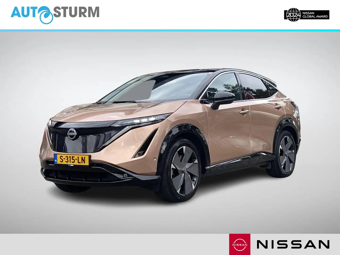 Nissan Ariya Evolve 91 kWh Nappa Leder + 20'' Velgen Bruin - 1