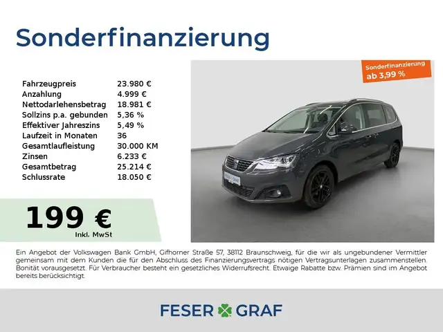 SEAT Alhambra XCELLENCE 1.4 TSI DSG 7-Sitze*ACC*AHK*