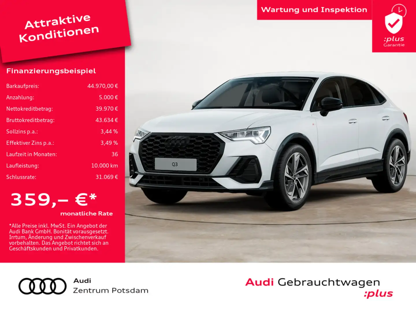 Audi Q3 Sportback S line 35 TFSI LED NAVI AHK VIRT Weiß - 1